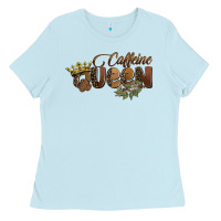 Baby Blue caffeine queen Ladies Tee - BarkalooDesign