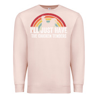 Pale Pink I'll Just Have The Chicken Tenders Premium Sweatshirt - lanVoArt