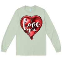 Matcha I love you heart balloon Valentine's Day Long Sleeve Tee - HowdyJamesFarm