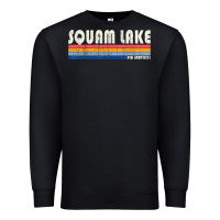Black Vintage 70S 80S Style Squam Lake Nh Premium Sweatshirt - lanVoArt