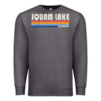 Charcoal Heather Vintage 70S 80S Style Squam Lake Nh Premium Sweatshirt - lanVoArt