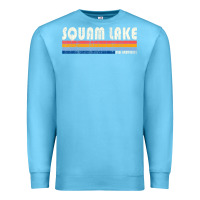 Ocean Blue Vintage 70S 80S Style Squam Lake Nh Premium Sweatshirt - lanVoArt