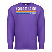 Purple Vintage 70S 80S Style Squam Lake Nh Premium Sweatshirt - lanVoArt