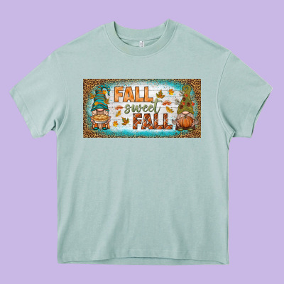 Fall Sweet Fall License Plate Heavy Core Tee Designed By Bundleandbundleshop