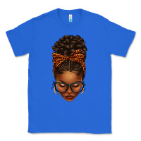 True Royal afro messy bun orange leopard bow Classic Tee - texasbilliewilder