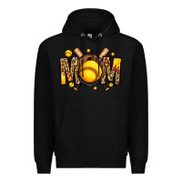 Black softball mom Premium Hoodie - Jasminsmagicworld