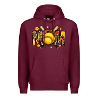 Burgundy softball mom Premium Hoodie - Jasminsmagicworld