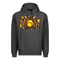 Charcoal Heather softball mom Premium Hoodie - Jasminsmagicworld