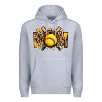 Heather Grey softball mom Premium Hoodie - Jasminsmagicworld