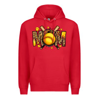 Red softball mom Premium Hoodie - Jasminsmagicworld