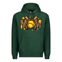 Sports Green softball mom Premium Hoodie - Jasminsmagicworld