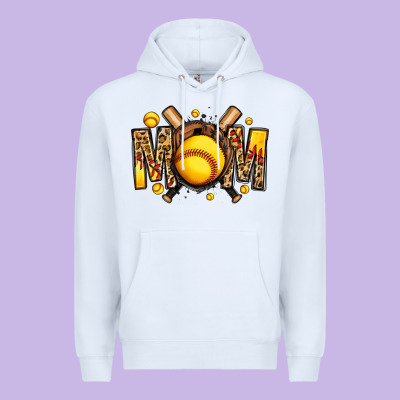 Softball Mom Premium Hoodie Designed By Jasminsmagicworld