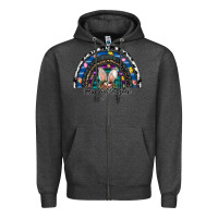 Charcoal Heather happy easter rainbow Zipper Hoodie - CowhideDigitalArt