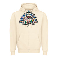 Sandshell happy easter rainbow Zipper Hoodie - CowhideDigitalArt