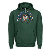 Sports Green happy easter rainbow Zipper Hoodie - CowhideDigitalArt