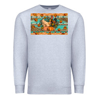 Heather Grey Fall coop animals pumpkin Premium Sweatshirt - Artiststas