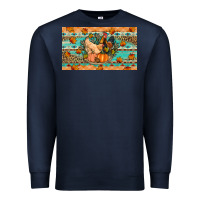 Navy Fall coop animals pumpkin Premium Sweatshirt - Artiststas