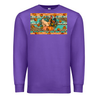 Purple Fall coop animals pumpkin Premium Sweatshirt - Artiststas