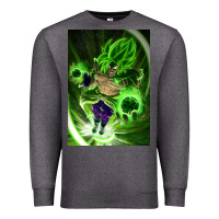 Charcoal Heather legendary broly supersaiyajin poster travel Premium Sweatshirt - lanVoArt