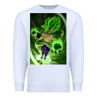 White legendary broly supersaiyajin poster travel Premium Sweatshirt - lanVoArt