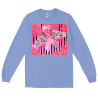 Colony Blue cancer awareness american flag Long Sleeve Tee - CowGirlArtShop
