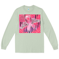 Matcha cancer awareness american flag Long Sleeve Tee - CowGirlArtShop