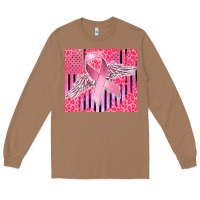 Toasted Coconut cancer awareness american flag Long Sleeve Tee - CowGirlArtShop