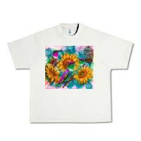 Pistachio hummingbirds sunflower Urban Heavy Tee - TumblerDesignByShophia