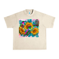 Sandshell hummingbirds sunflower Urban Heavy Tee - TumblerDesignByShophia