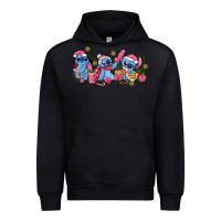 Black pink christmas stitch and gifts Urban Hoodie - AdoDesignShop
