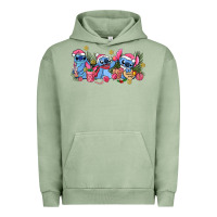 Pigment Oil Green pink christmas stitch and gifts Urban Hoodie - AdoDesignShop