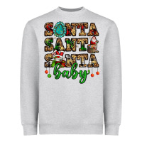 Heather Grey santa santa santa baby Heavyweight Sweatshirt - FaDigitalArtStudio