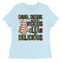 Baby Blue dang debbie christmas tree cake Ladies Tee - Jasminsmagicworld