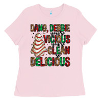 Bubblegum Pink dang debbie christmas tree cake Ladies Tee - Jasminsmagicworld