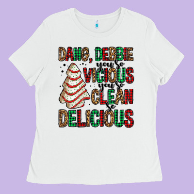Dang Debbie Christmas Tree Cake Ladies Tee Designed By Jasminsmagicworld