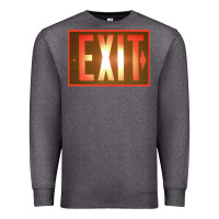 Charcoal Heather exit sign   hippie Premium Sweatshirt - lanVoArt