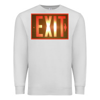 Dove Grey exit sign   hippie Premium Sweatshirt - lanVoArt