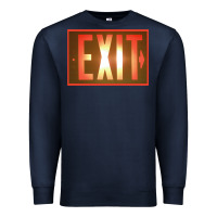 Navy exit sign   hippie Premium Sweatshirt - lanVoArt