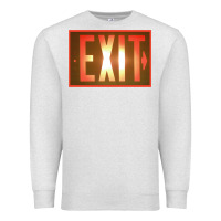 Oatmeal Heather exit sign   hippie Premium Sweatshirt - lanVoArt