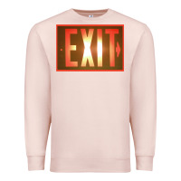 Pale Pink exit sign   hippie Premium Sweatshirt - lanVoArt