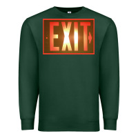 Sports Green exit sign   hippie Premium Sweatshirt - lanVoArt