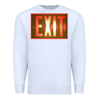 White exit sign   hippie Premium Sweatshirt - lanVoArt