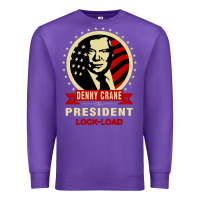 Purple dennycranedennycranethepresidentlocknload   music Premium Sweatshirt - lanVoArt