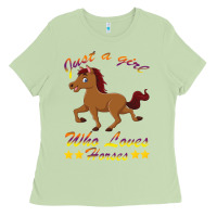 Matcha Just a girl who loves horses Ladies Tee - Bettercallsaul