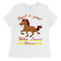 Just A Girl Who Loves Horses Ladies Tee | Teevron