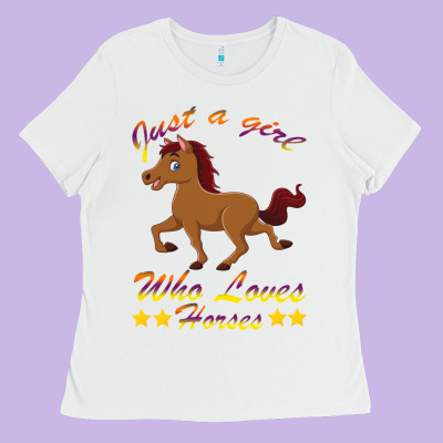 Just A Girl Who Loves Horses Ladies Tee Designed By Bettercallsaul