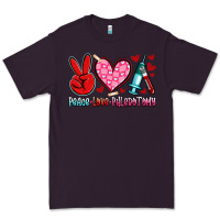 Plum peace love phlebotomy Premium Tee - Artiststas