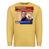 Antique Gold daniel larson monitoring the situation   vintage Premium Sweatshirt - lanVoArt
