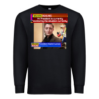 Black daniel larson monitoring the situation   vintage Premium Sweatshirt - lanVoArt