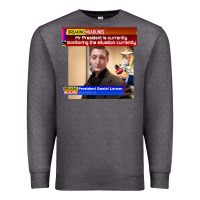 Charcoal Heather daniel larson monitoring the situation   vintage Premium Sweatshirt - lanVoArt